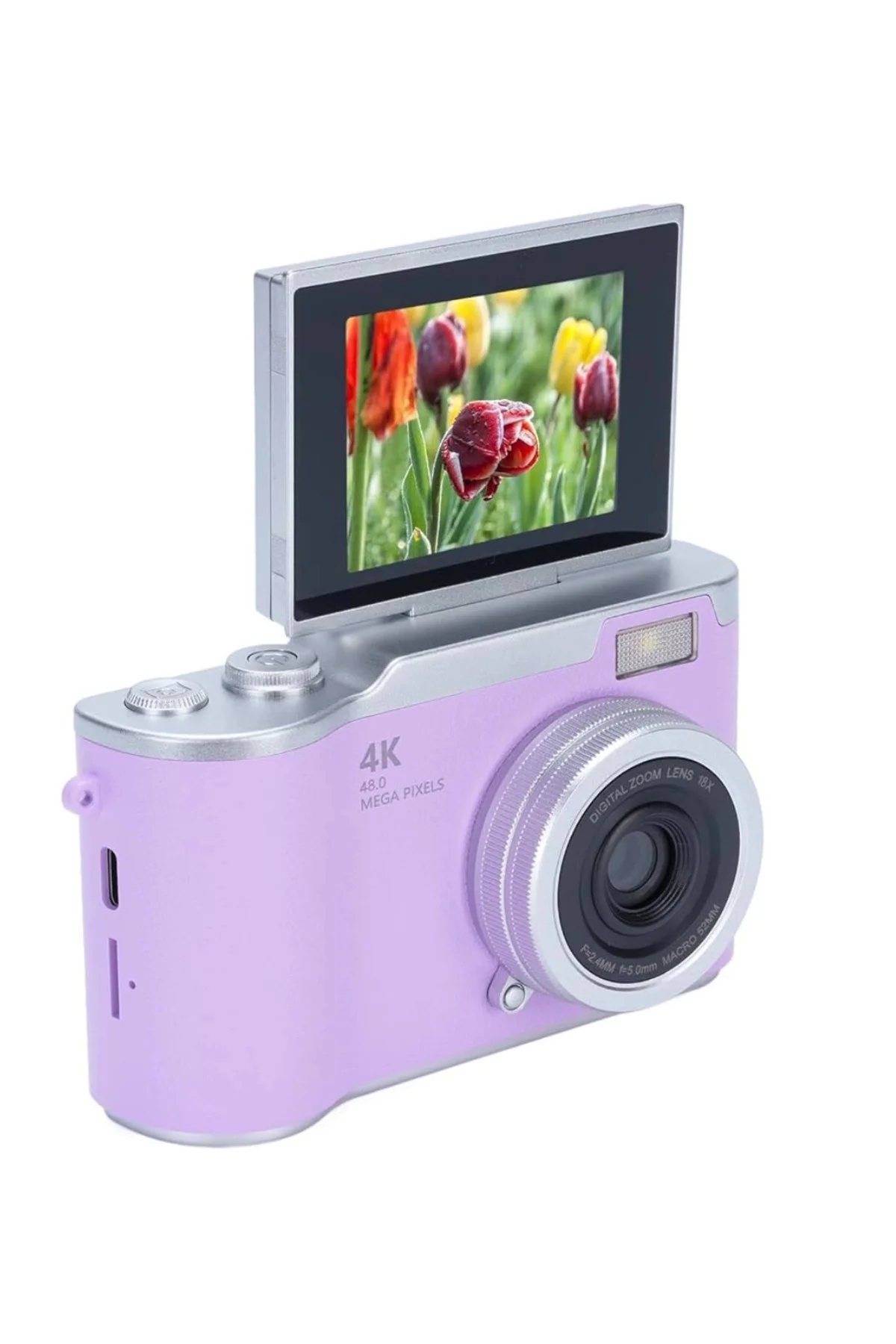 48 MP Dijital Fotoğraf Makinesi 4K Video Flip Ekranlı Kompakt