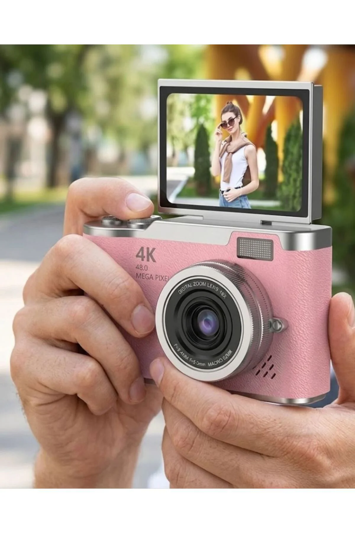 48 Mp Dijital Kamera Flip Ekran 18x Zoom Vlog Selfie Kamera