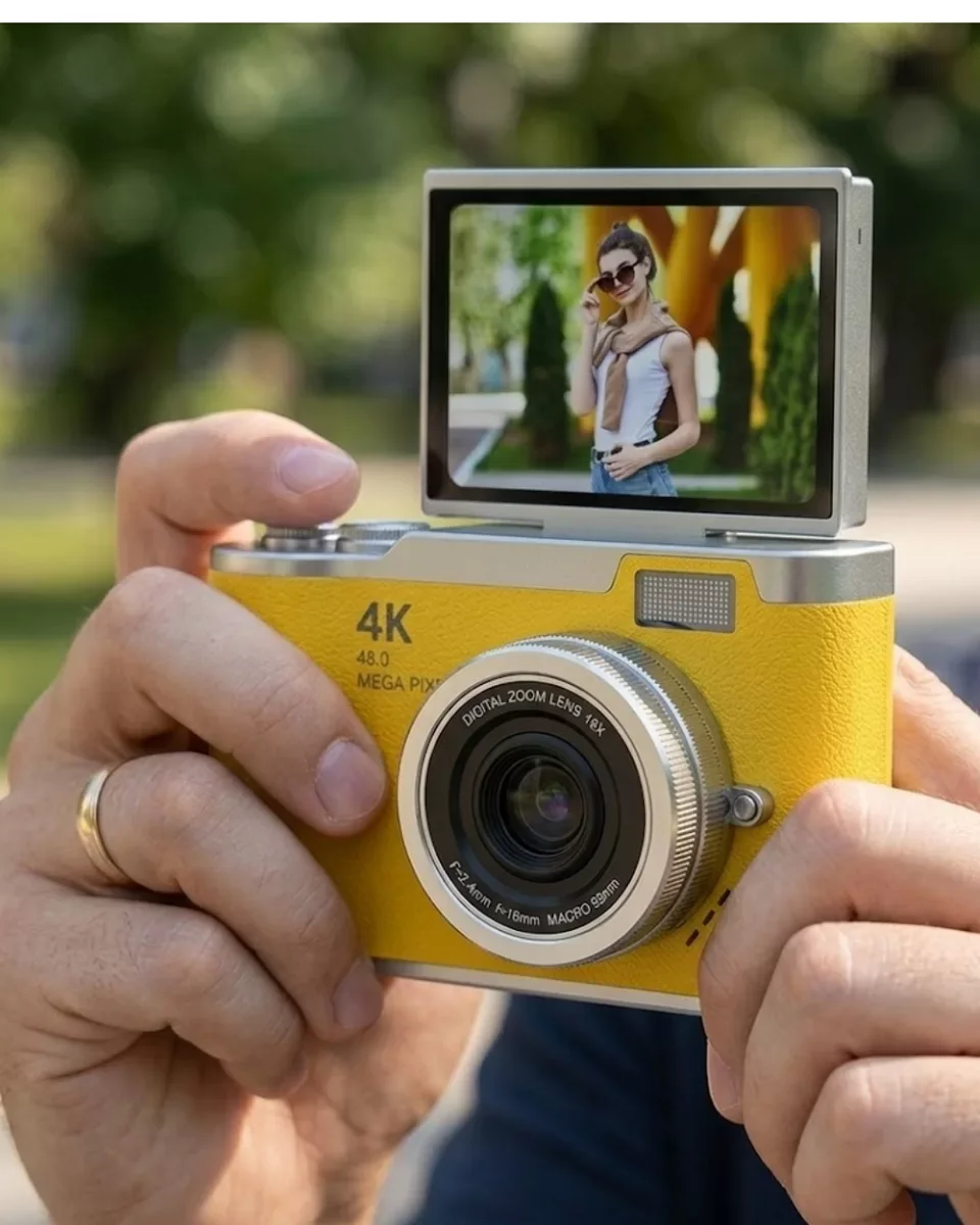 48 MP Dijital Kamera - Flip Screen, 18x Zoom ve Uzun Pil Ömrü ile Profesyonel Vlog Çekimi