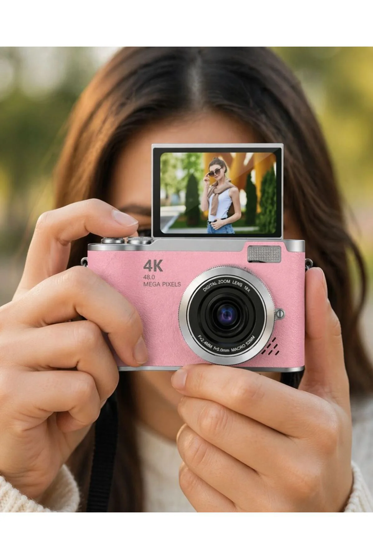 48 Mp Vlog Kamera 1080p Video Flip Screen Uzun Pil Ömrü Selfie Ka