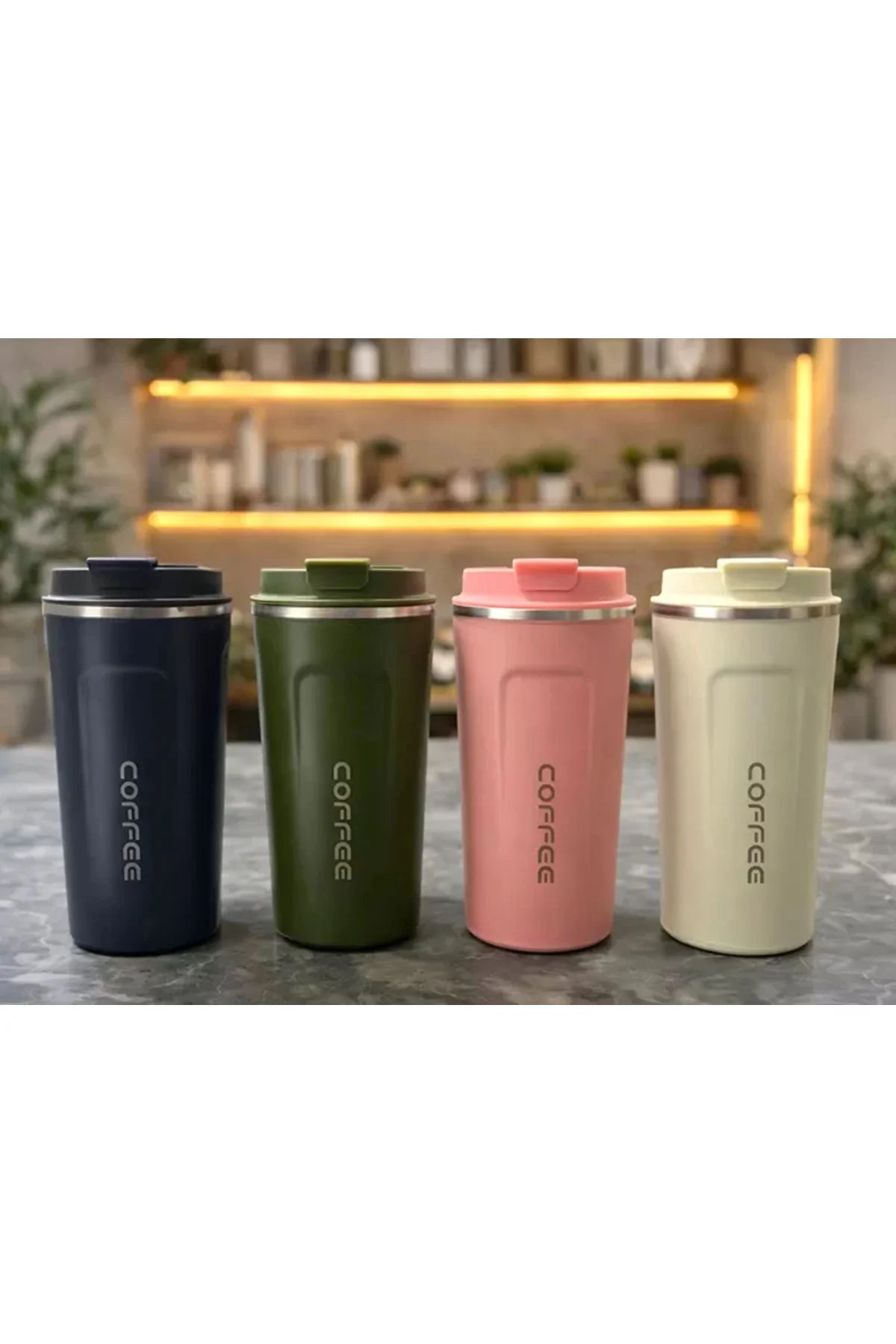 480 ml Paslanmaz Çelik Termos Mug Bardak