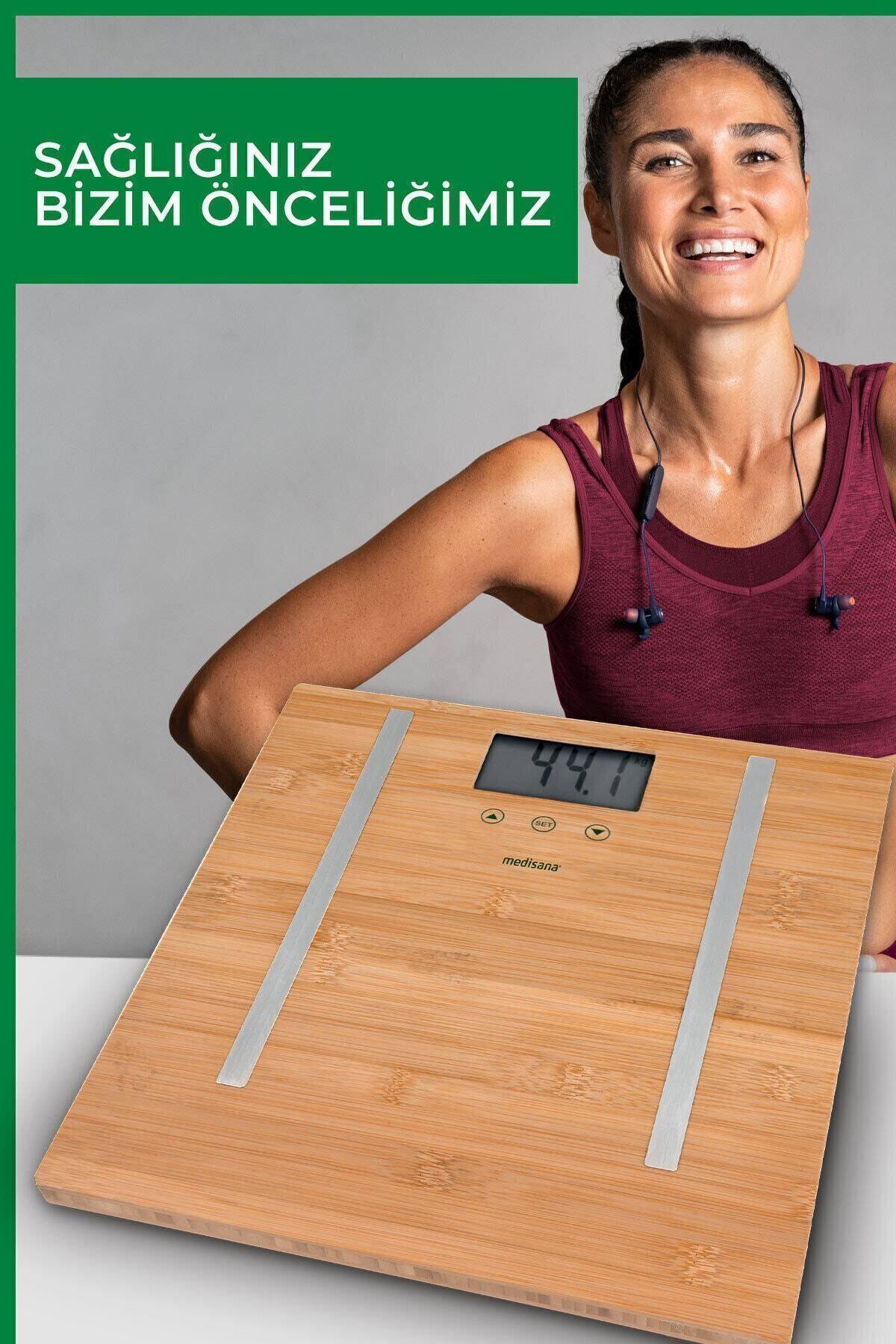 Medisana 48458 Vücut Analiz Fonksiyonlu Bambo Baskül