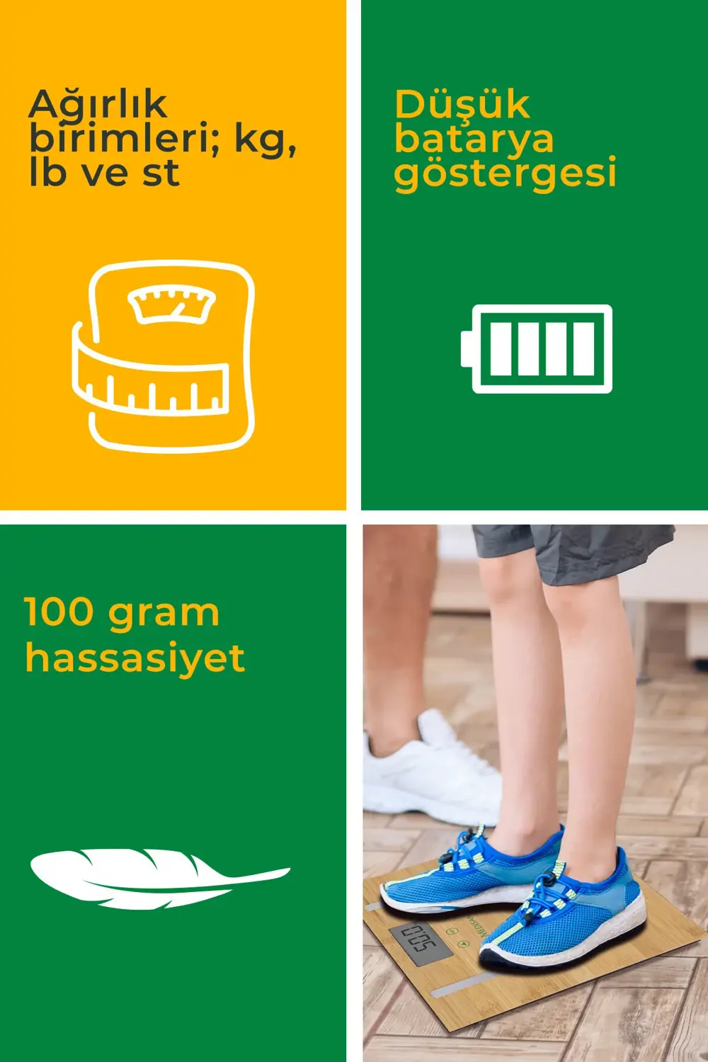 48458 Vücut Analiz Fonksiyonlu Bambo Baskül