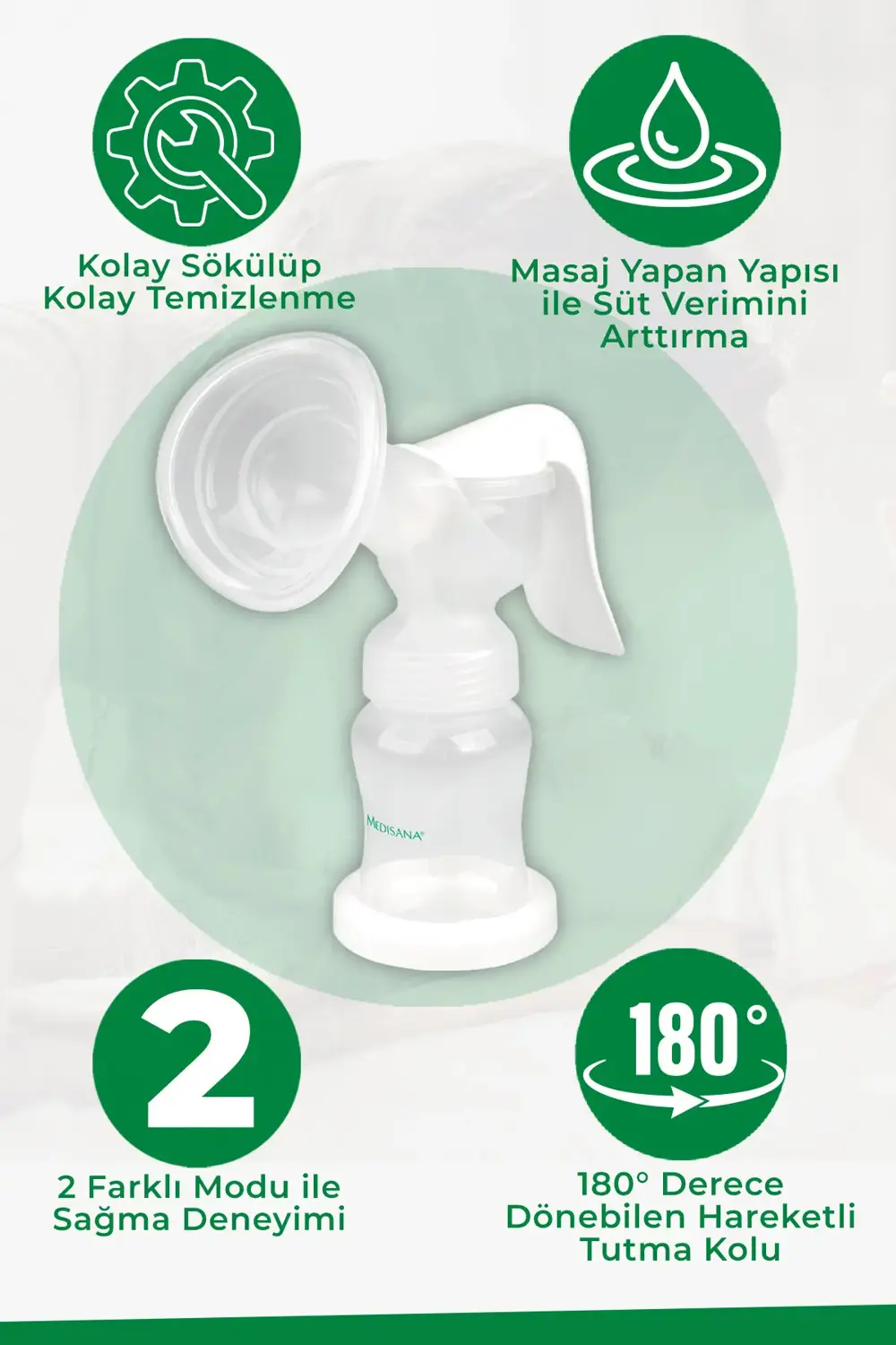 48810 Bpa Free Manual Süt Göğüs Pompası