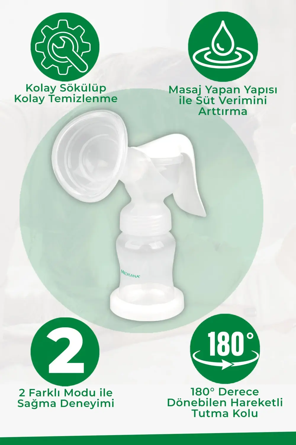 48810 Bpa Free Manual Süt Göğüs Pompası