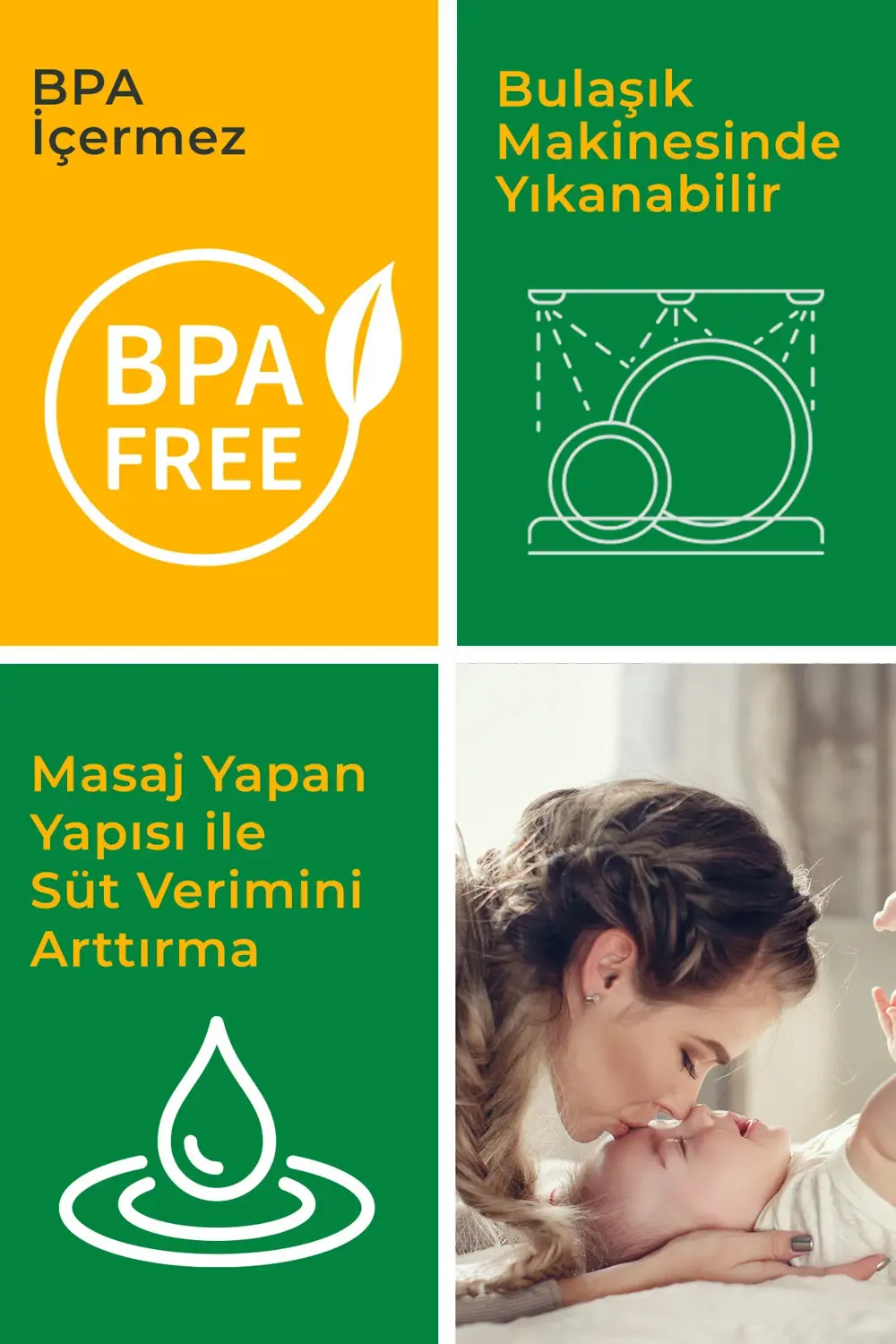 48810 Bpa Free Manual Süt Göğüs Pompası