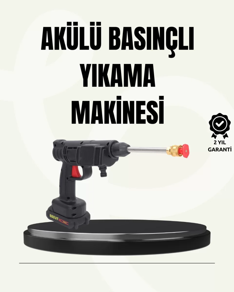 48V Şarjlı Basınçlı Yıkama Makinesi Kablosuz Su Tabancası - Lisin