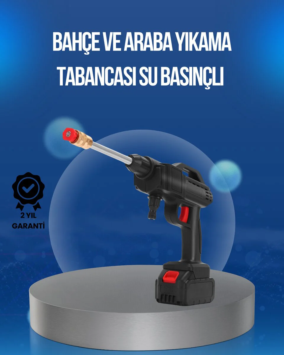 48V Şarjlı Basınçlı Temizlik Tabancası - Kablosuz Araç, Bahçe ve Tarım Temizliği