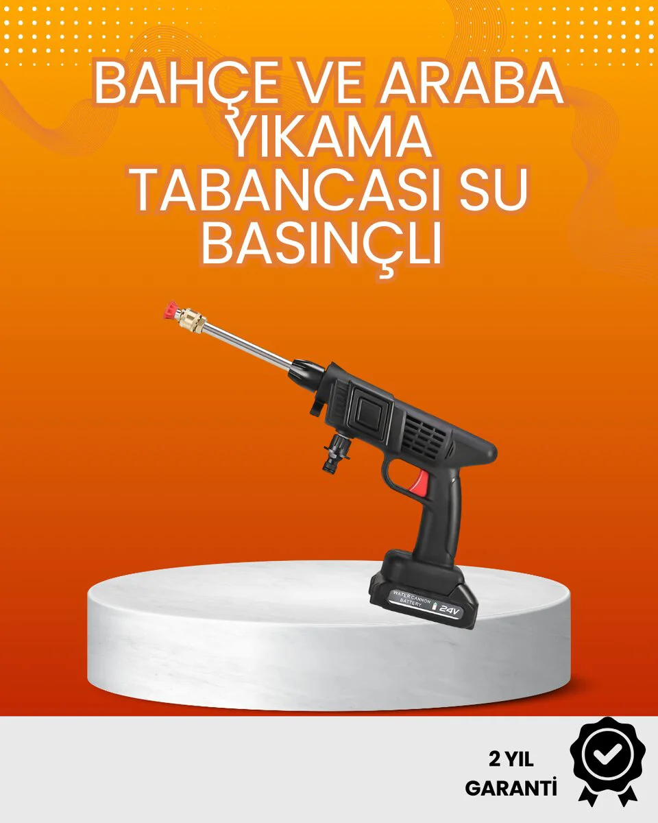 48V Şarjlı Basınçlı Yıkama Tabancası - 15000mAh Pil, 2kg Hafif, 2025 Model
