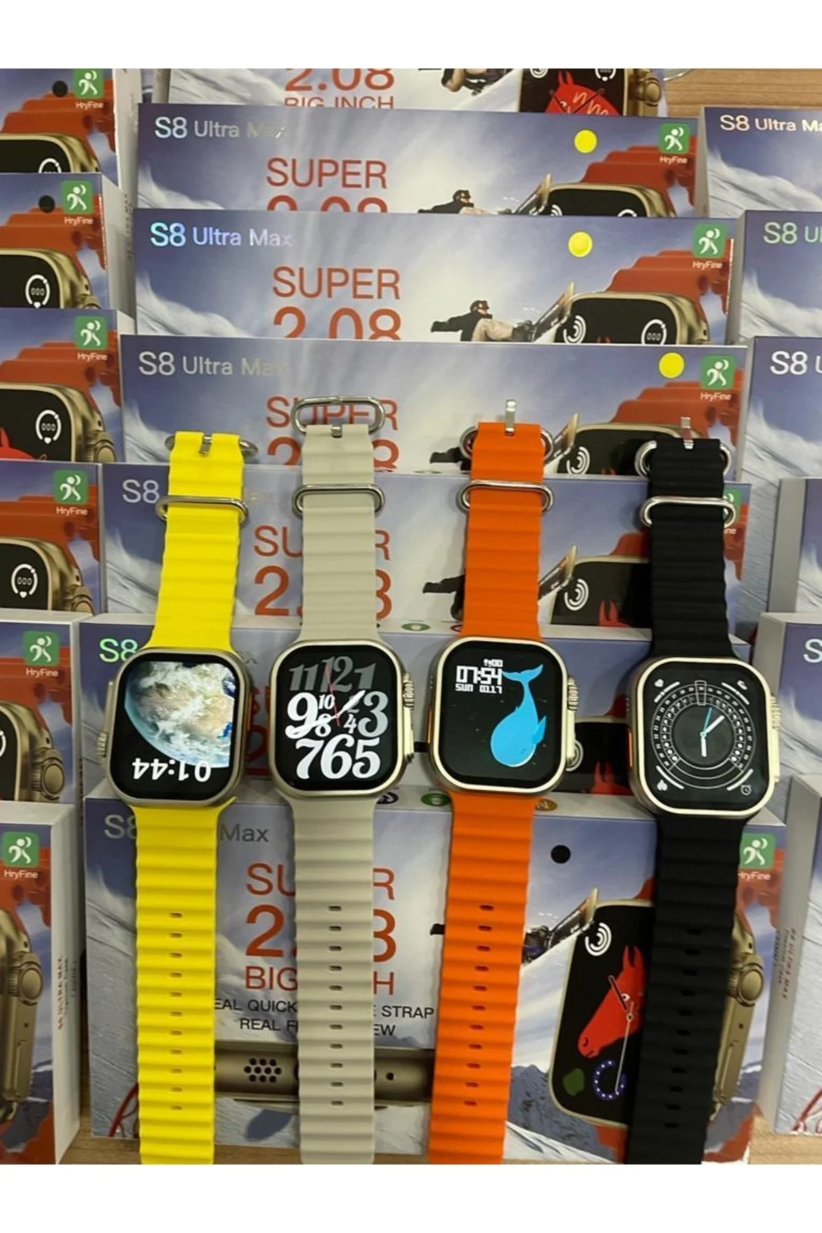 49 mm Ekranlı Siyah Silikon Kordonlu Akıllı Saat, Nabız Sensörü ve Sesli Görüşme Özellikli