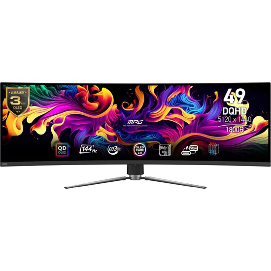 49 MPG 491CQP QD-OLED 5120 x 1440 (DQHD) 32:9 CURVE QD-OLED 144HZ 0.03MS ADAPTIVE-SYNC GAMING MONITOR