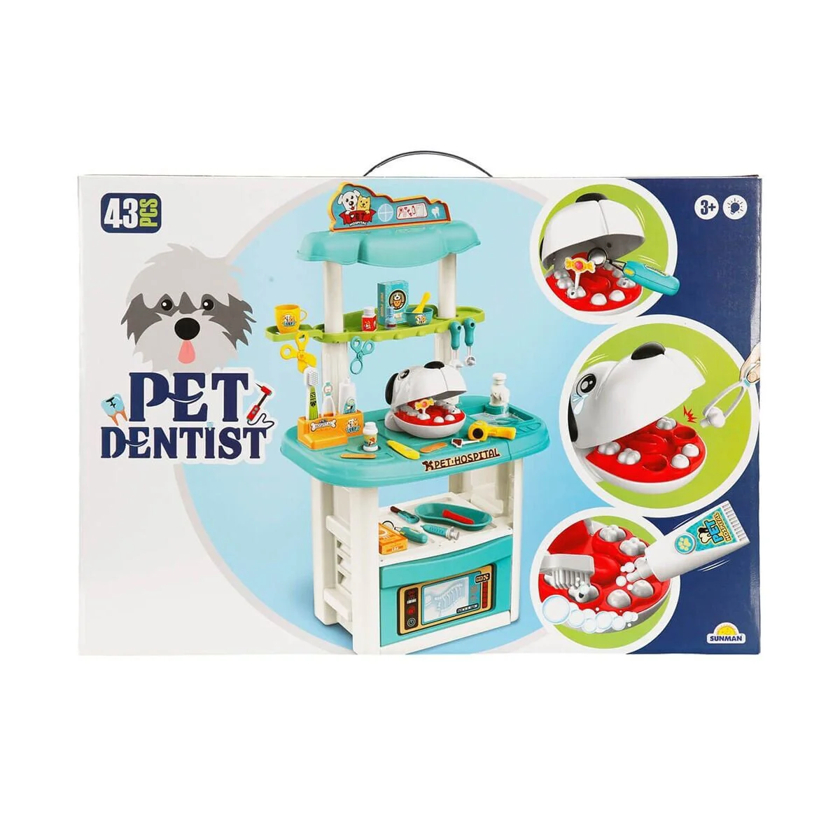 4902 SUN-RST-DOKTOR SET HAYVAN DİŞÇİ SETİ AYAKLI 43PRÇ.BYK.IŞIKLI