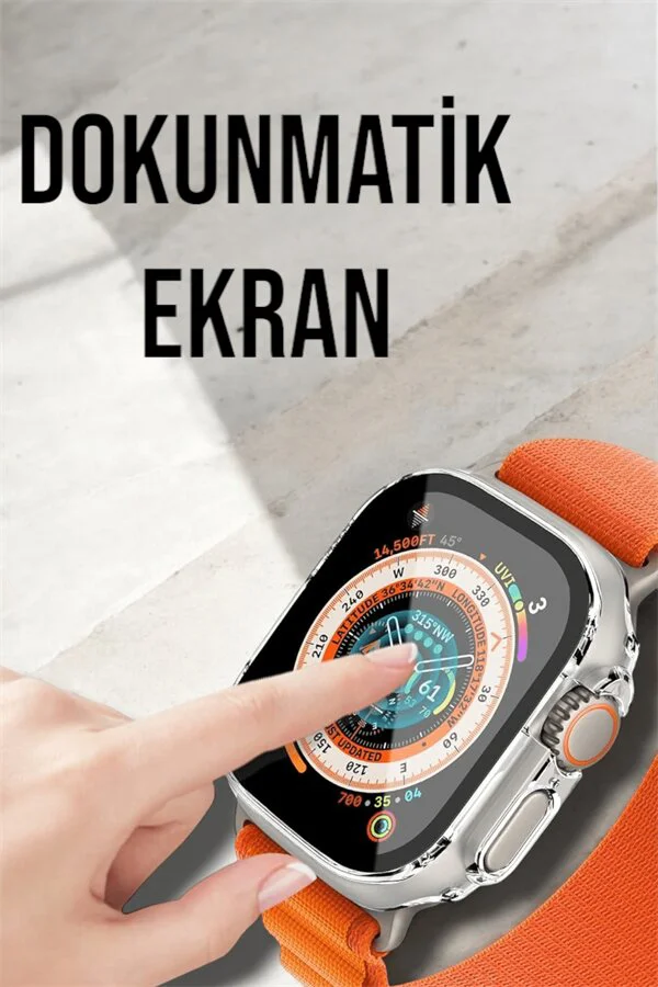 49MM Dokunmatik Akıllı Saat Bluetooth Sağlık ve Spor Takip Cihazı