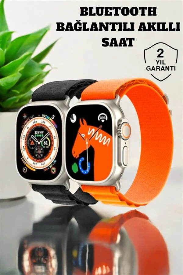 49MM Dokunmatik Akıllı Saat Bluetooth Sağlık ve Spor Takip Cihazı