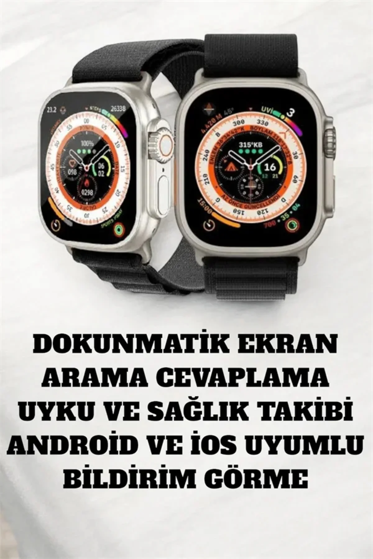 49MM Ekranlı, Kan Basıncı ve Adımsayar Özellikli Bluetooth Akıllı Saat 49MM Ekranlı, Kan Basıncı ve Adımsayar Özellikli Bluetooth Akıllı Saat