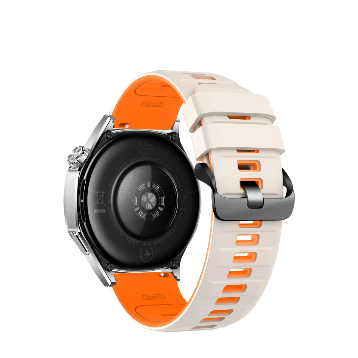 49mm Minoc Silikon Kordon Beyaz-Turuncu - Rahat ve Estetik Spor Takı Takviyesi