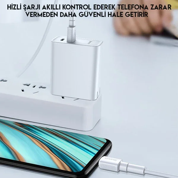 4A Hızlı Micro USB Şarj Kablosu – 20W VOOC Destekli 1 Metre Beyaz