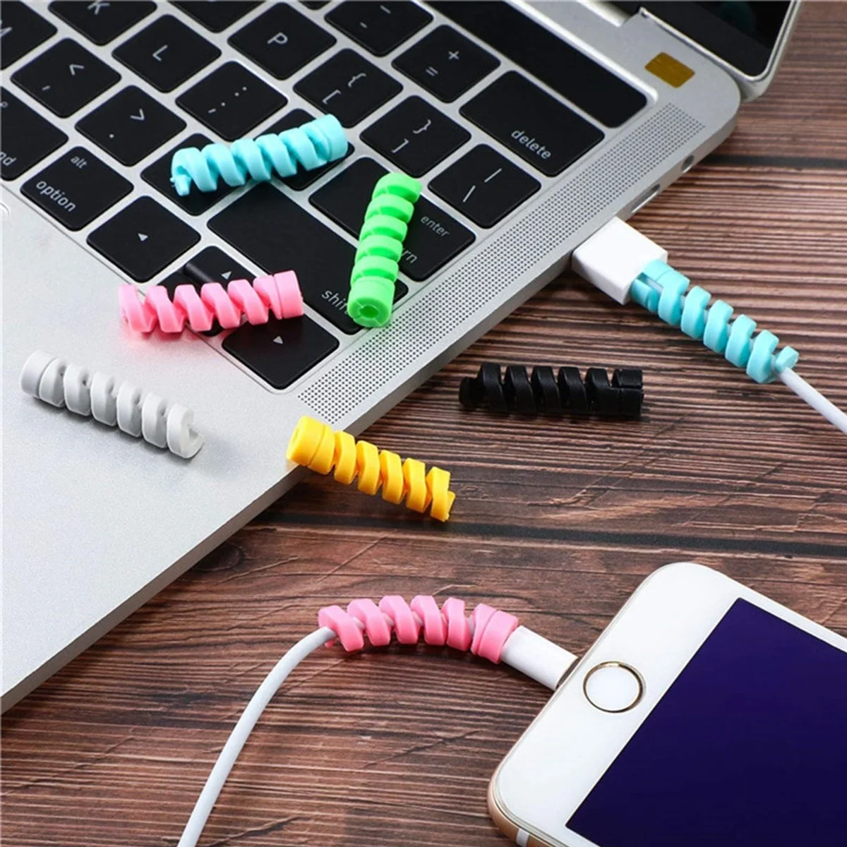 4&amp;#39;lü Apple, Android Şarj Kablosu Koruyucu Silikon Spiral Yay Aparat Bx40 Fiyatı, Yorumları ve Özellikleri