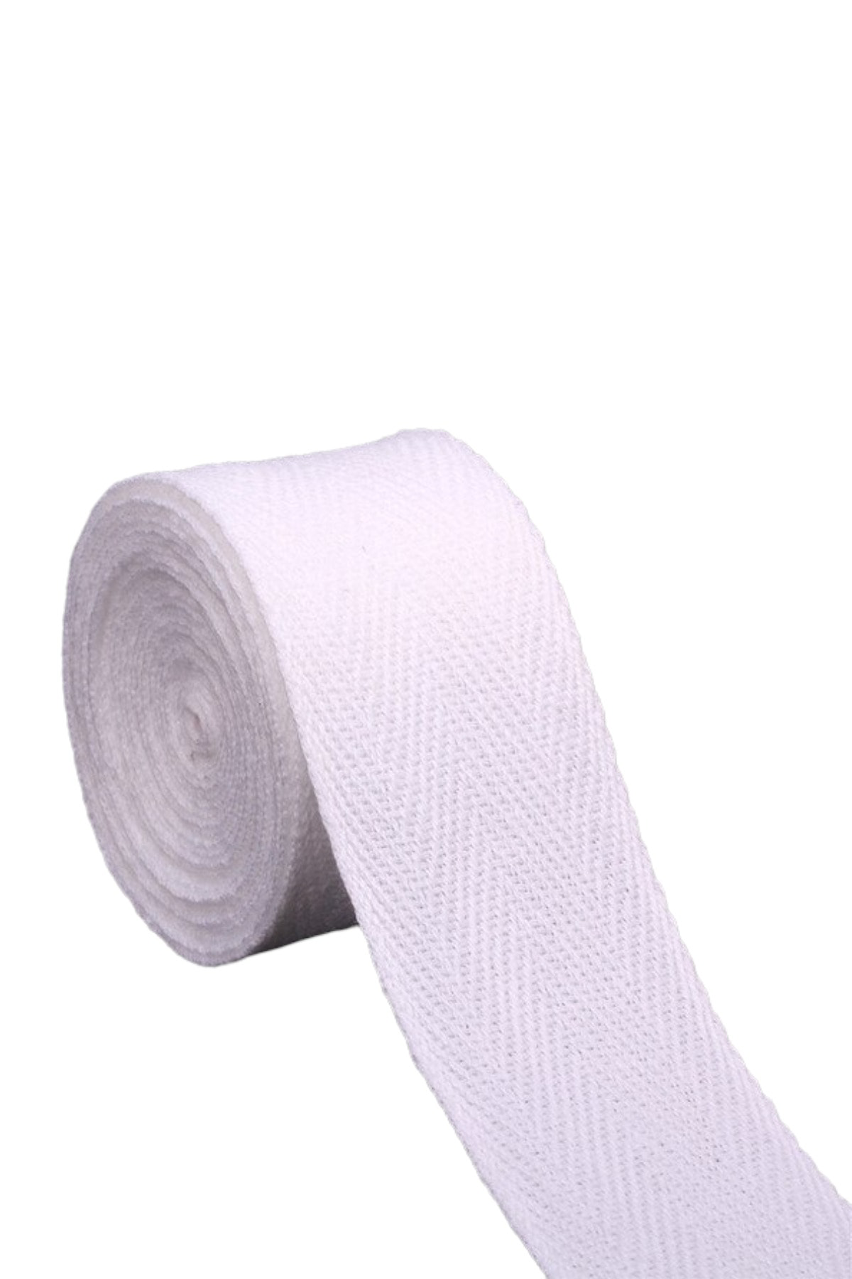 Tuhafiyecimiz 4Cm Eninde Beyaz Dar Dokuma Şerit Beyaz Balıksırtı Şerit 4Cm 10 M