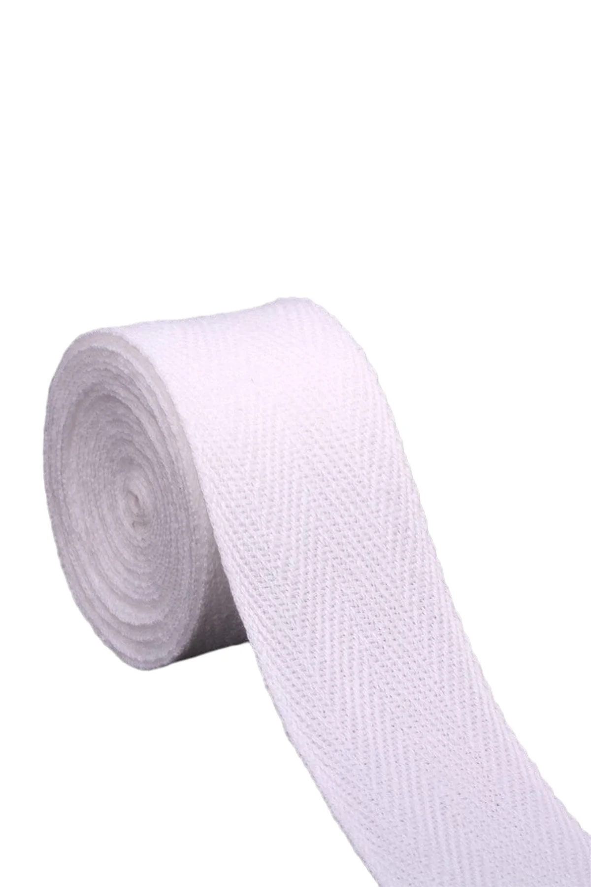 4cm Eninde Beyaz Dar Dokuma Şerit Beyaz Balıksırtı Şerit 4cm 25 M
