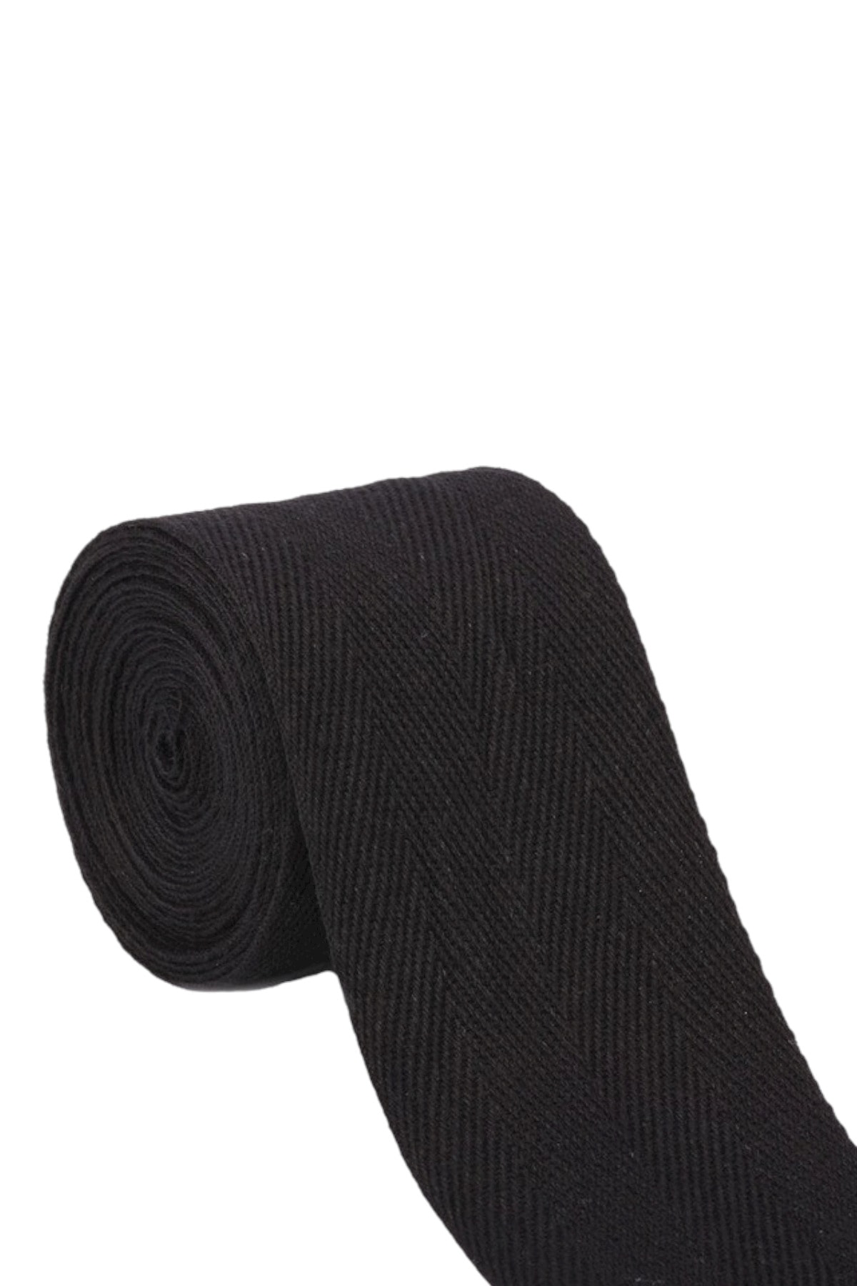 Tuhafiyecimiz 4Cm Eninde Dar Dokuma Şerit Siyah Balıksırtı 4Cm 5Metre