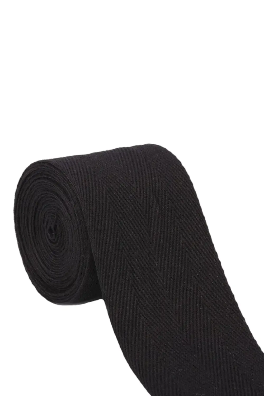 Tuhafiyecimiz 4Cm Eninde Dar Dokuma Şerit Siyah Balıksırtı 4Cm 5Metre