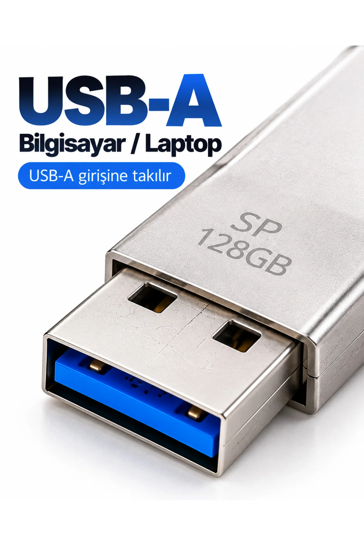 4In1 128Gb Flash Bellek Usb Type-C Lightning Microusb Çoklu Girişli Taşınabilir Usb Bellek - Görsel 6