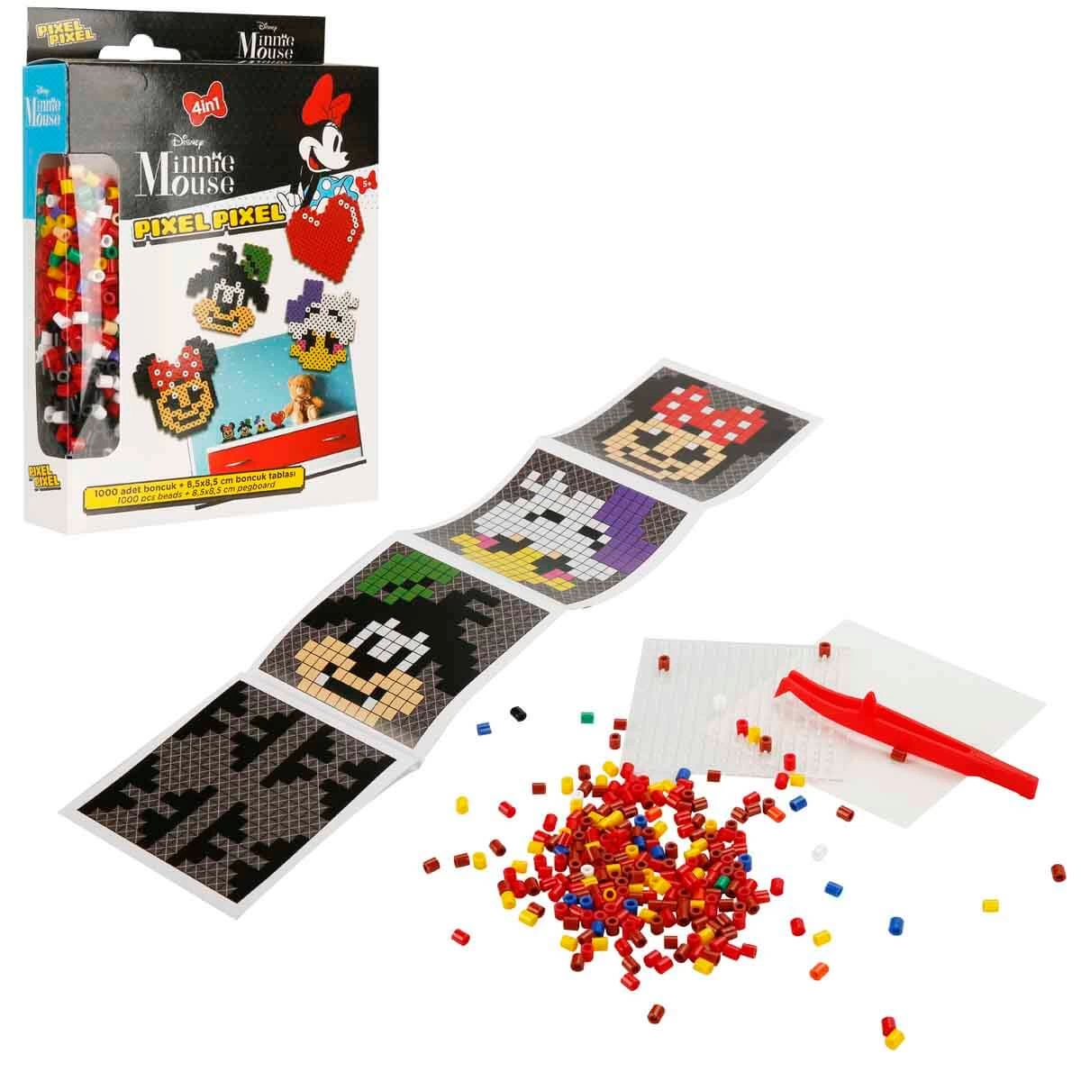 4in1 Disney Minnie Mouse Pixel Pixel Boncuk Aktivite ve Oyuncak S