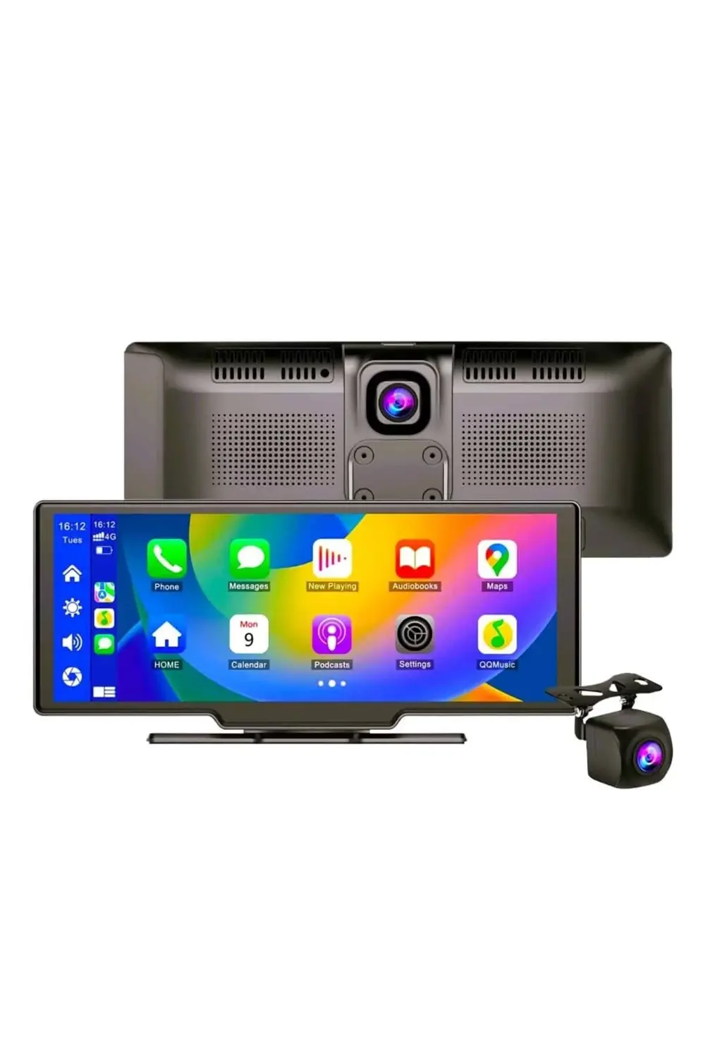 4K 10.2 İnç Çift Kameralı Araç Multimedya Ekranı CarPlay Kablosuz