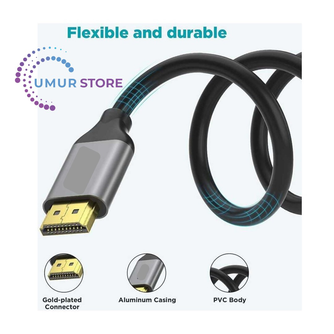 4K 120Hz / 8k 60Hz HDMI Kablo 183 cm 48 Gbps HDMI 2.1 Görüntü Akt