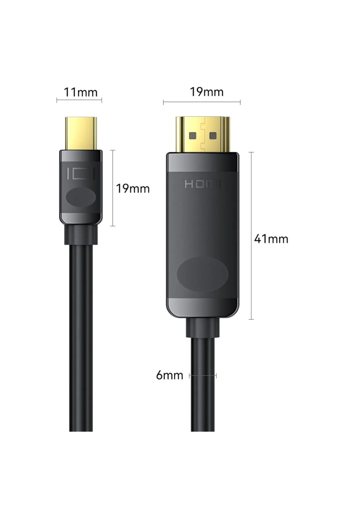 4K 30Hz Mini DisplayPort to HDMI Dönüştürücü Kablo 1.5 Metre