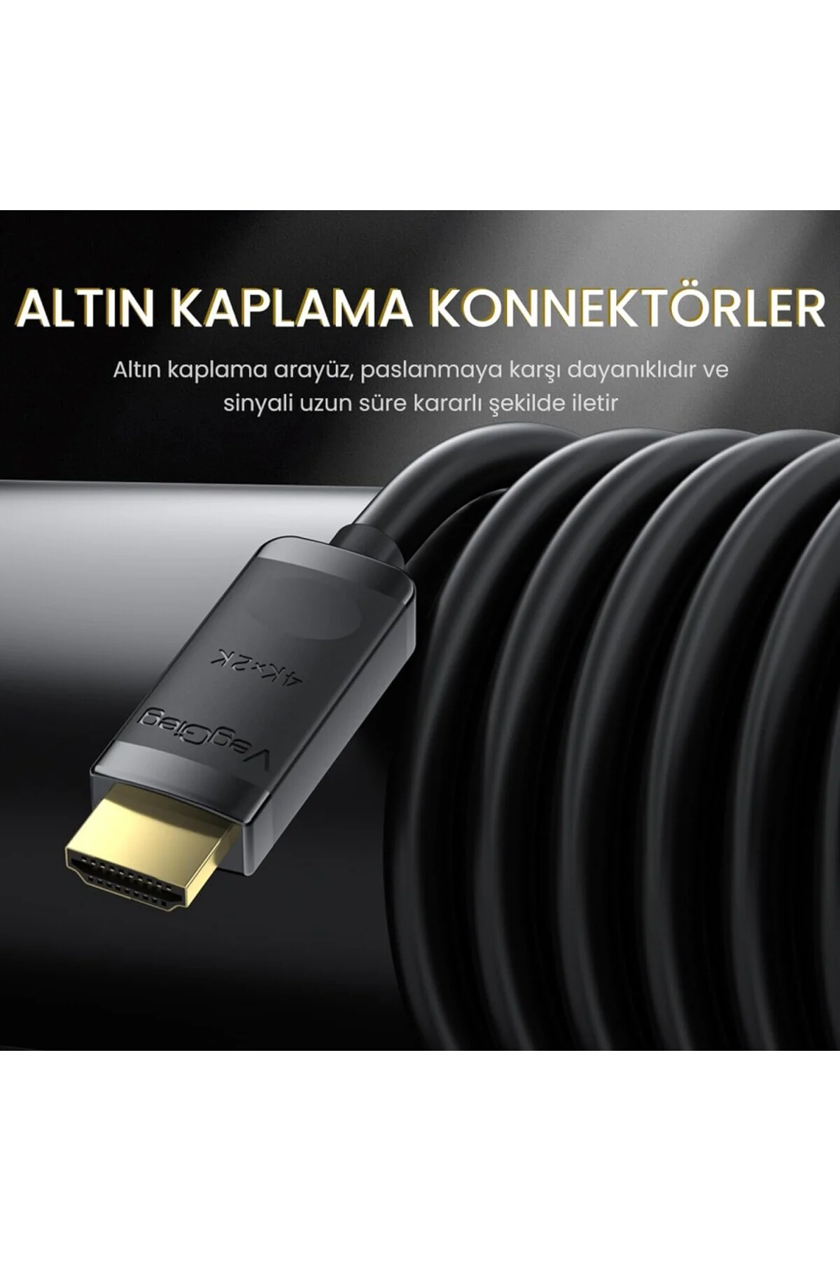 4K 30Hz Mini DisplayPort to HDMI Dönüştürücü Kablo 1.5 Metre