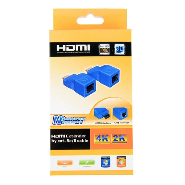 4K 30m HDMI Uzatıcı Cat6 Kablolu Görüntü Aktarıcı