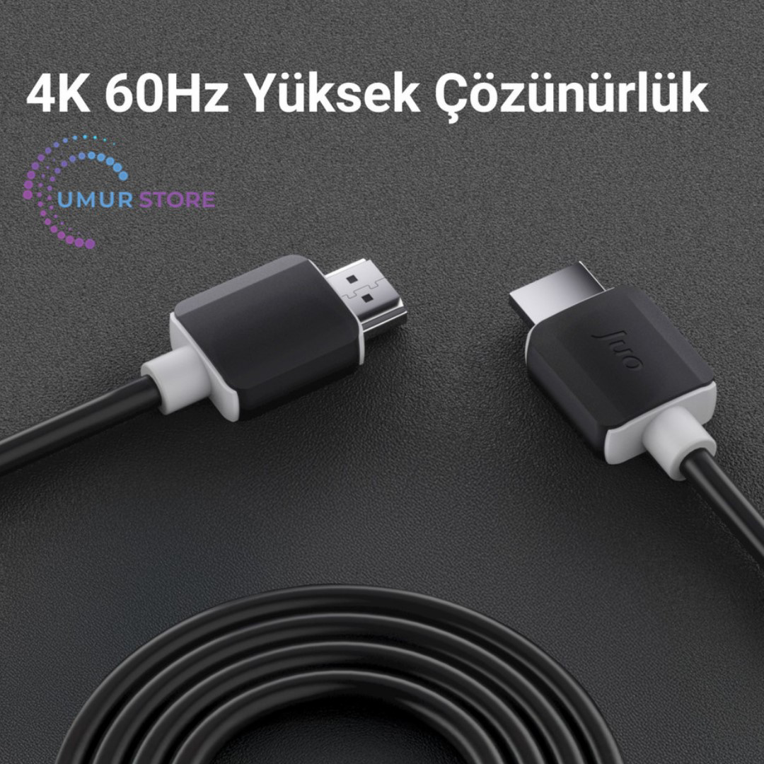 4K 60Hz 18GBPS Hdr Arc Hdcp Destekli HDMI 2.0 Kablo 3 Metre
