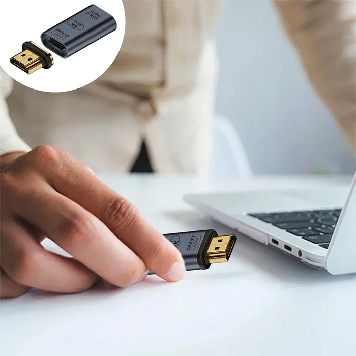 4K 60Hz HDMI - Type-C Mıknatıslı Çevirici Adaptör - UHD Görüntü Aktarımı