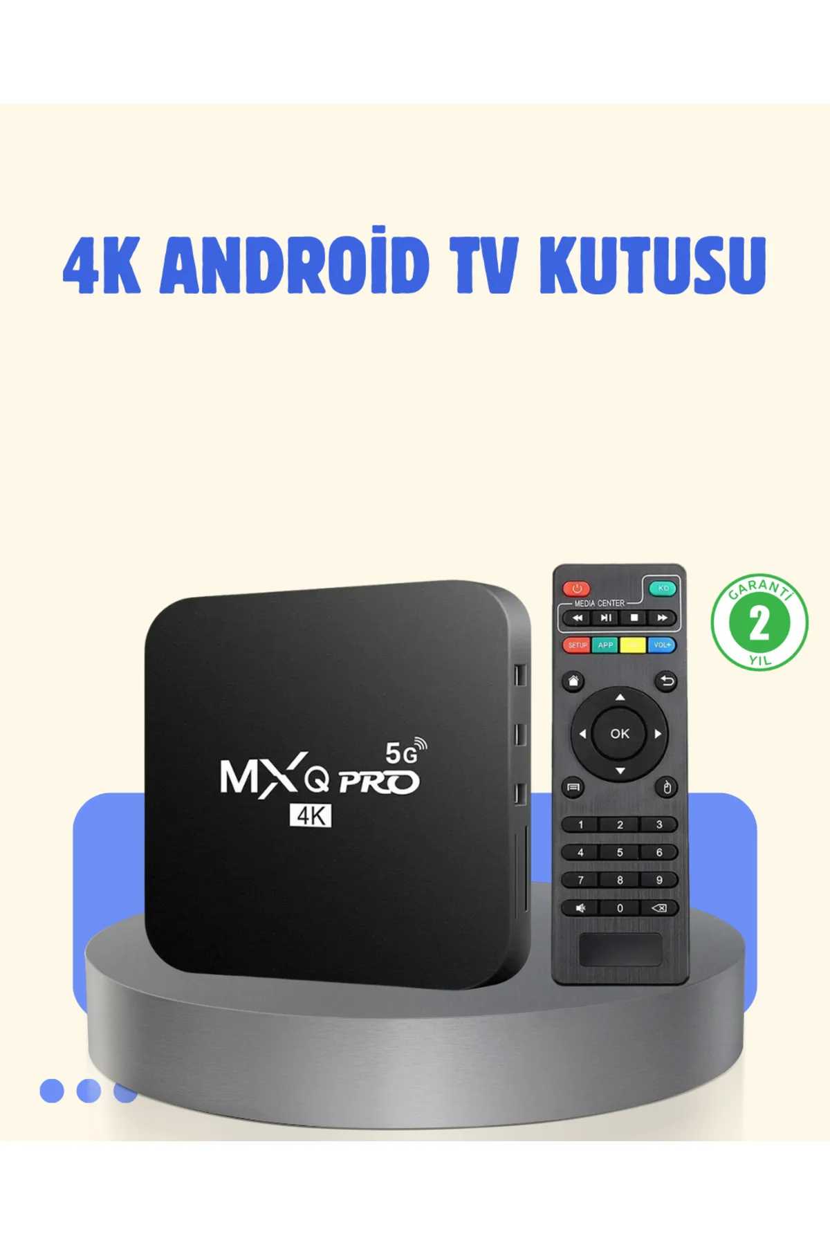 4K Android TV Box – 2GB RAM 16GB ROM, Hızlı Wi-Fi Bağlantılı Akıl