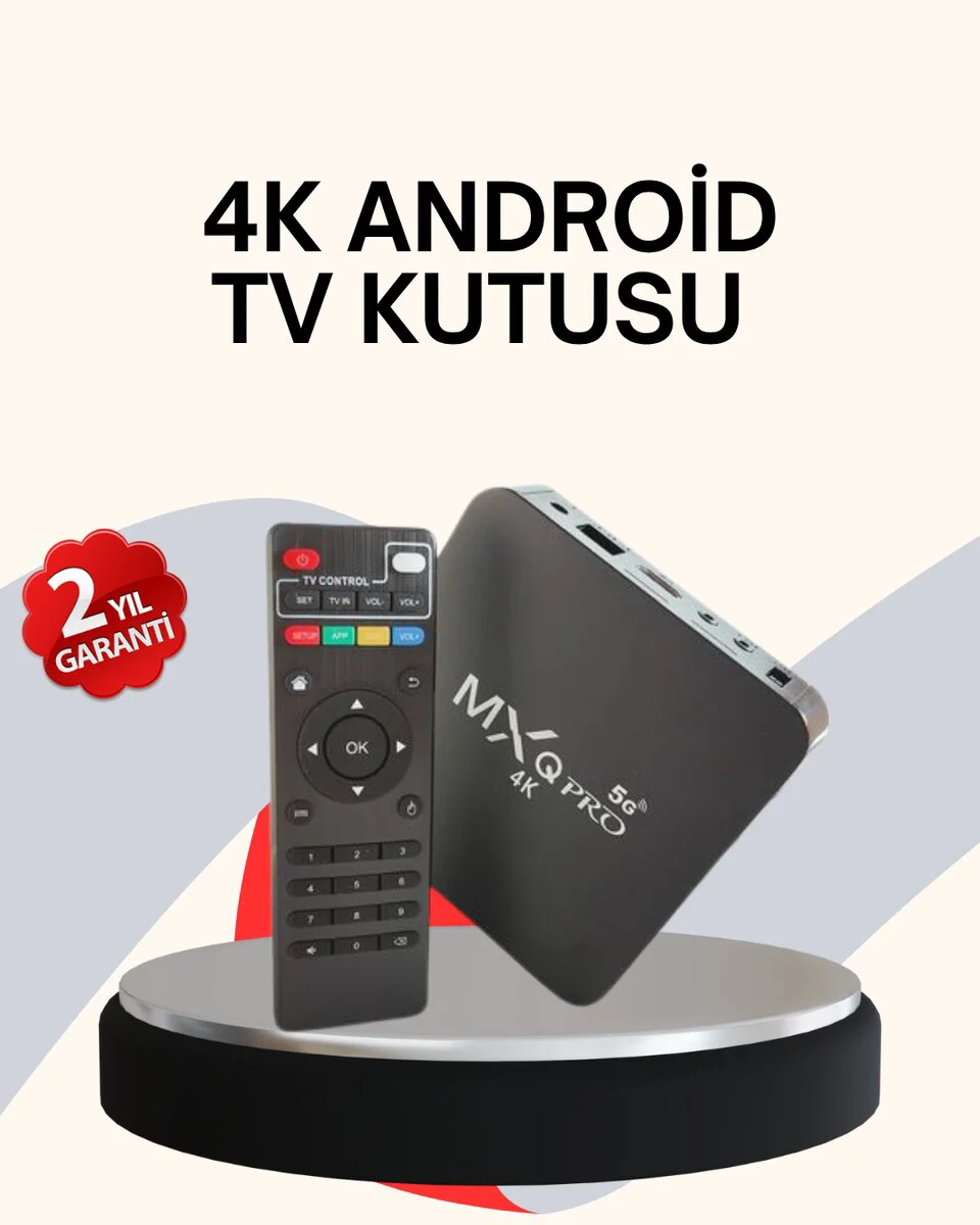 4K Android TV Box – Akıllı Medya Oynatıcı 2GB RAM 16GB Hafıza Wi-