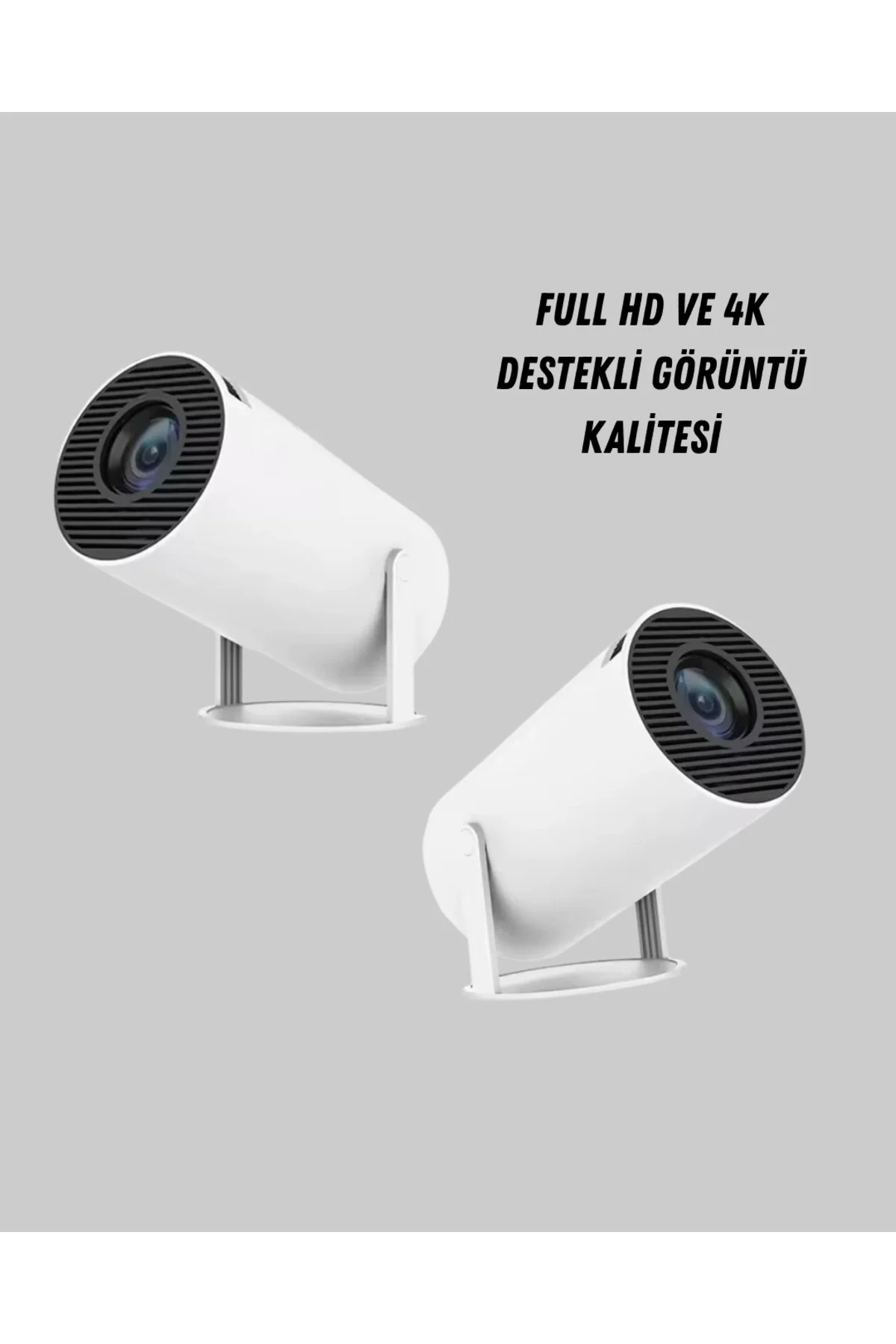 4K Destekli Full HD Projeksiyon Cihazı – 130 inç Geniş Ekran, WiF