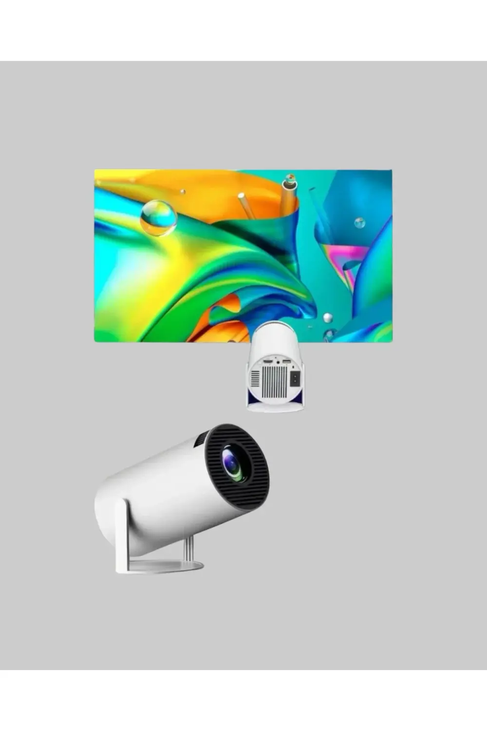 4K Destekli Full HD Projeksiyon Cihazı – 130 inç Geniş Ekran, WiF