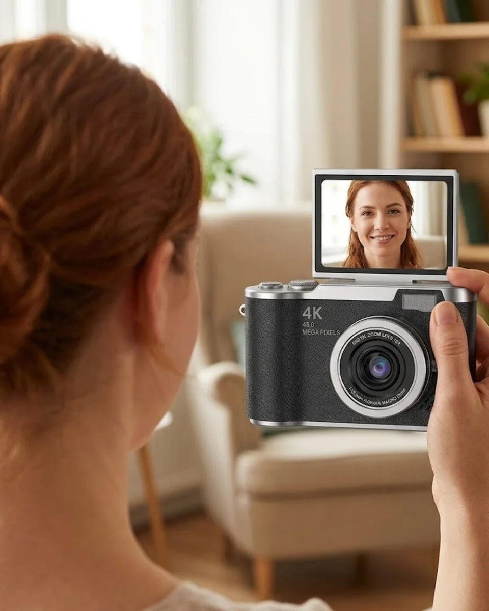 4K Dijital Kamera: 48 MP 8X Zoom ve 180 Derece Döner Ekranlı - Sosyal Medya İçin Mükemmel