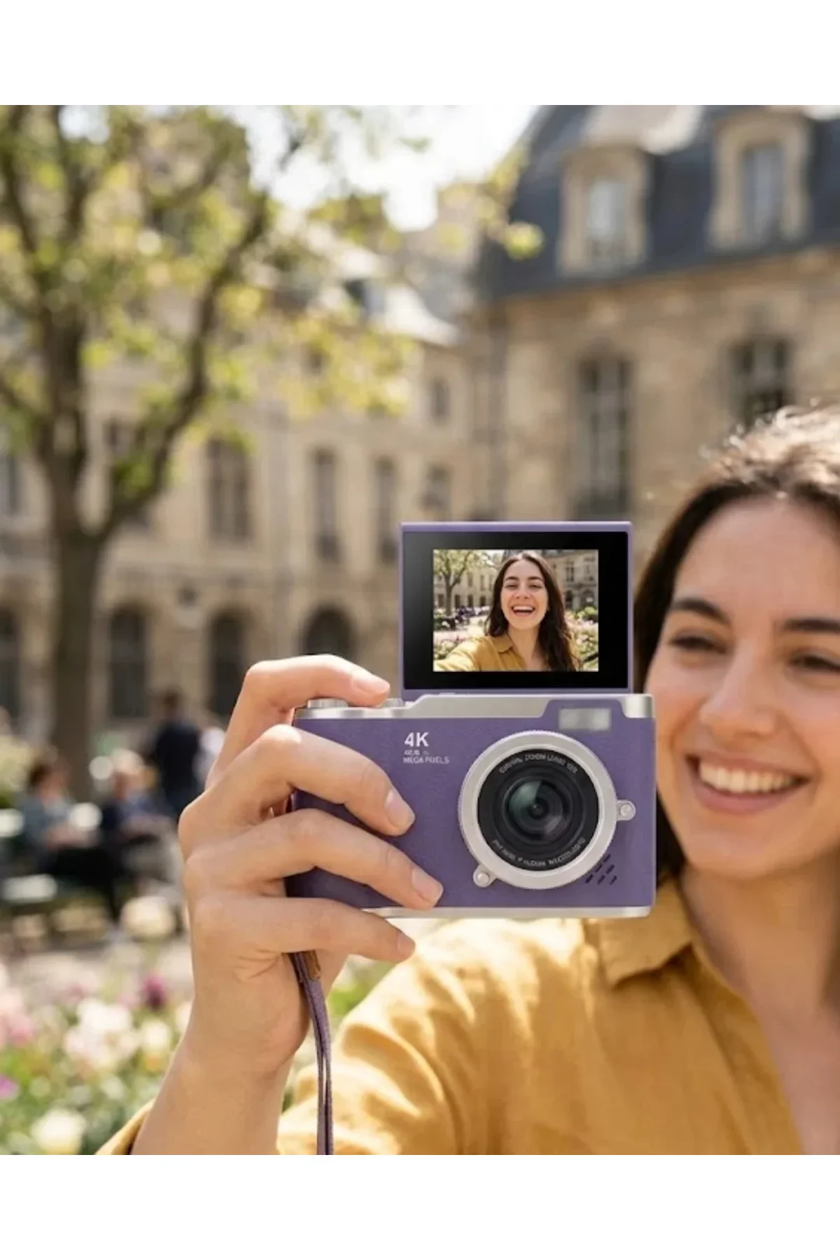 4K Dijital Kamera 48 MP Flip Ekran Vlog ve Fotoğraf Makinesi 4K Dijital Kamera 48 MP Flip Ekran Vlog ve Fotoğraf Makinesi