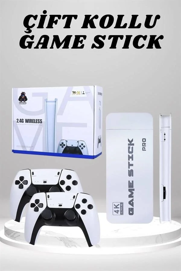 4K HD Görüntü Kaliteli Retro Game Stick 20000 Oyunlu Çift Kollu Beyaz Game Stick Fiyatı, Yorumları ve Özellikleri