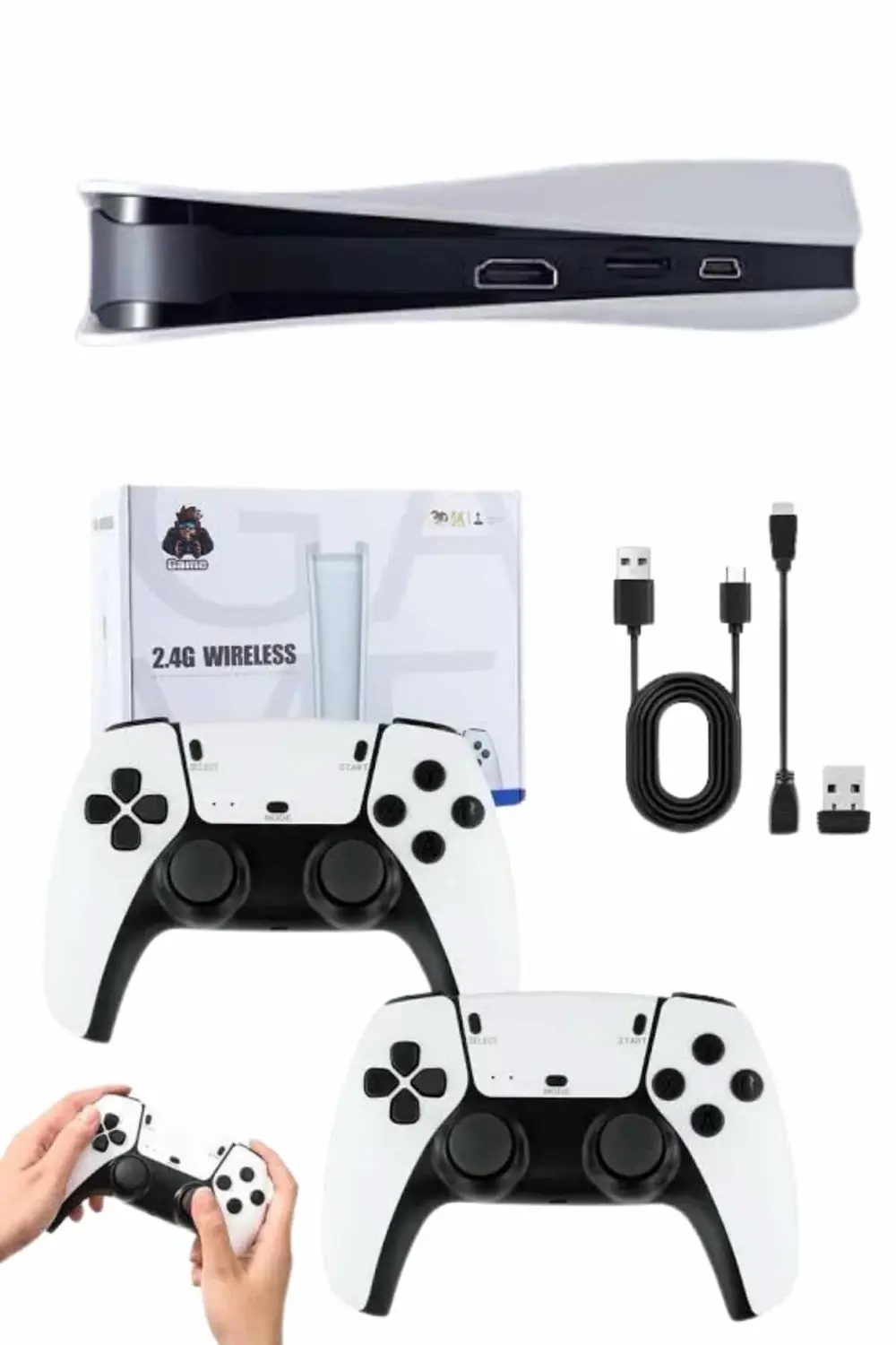 4K HD Klasik Retro Game Box 3000 Oyunlu Çift Kollu Çift Kişilik O