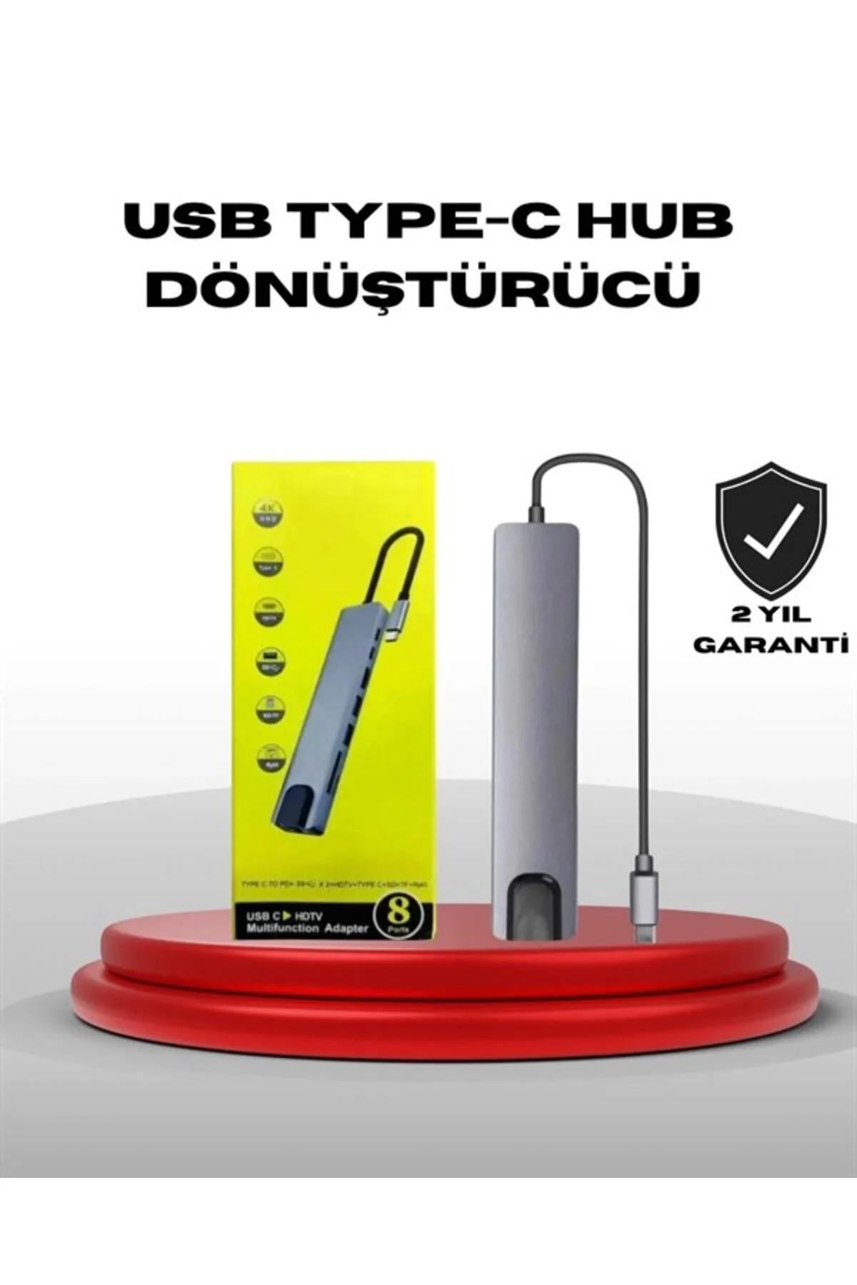 4k Hdmı Çıkışlı, Gigabit Ethernet'li Usb‑c Çoklu Port Hub