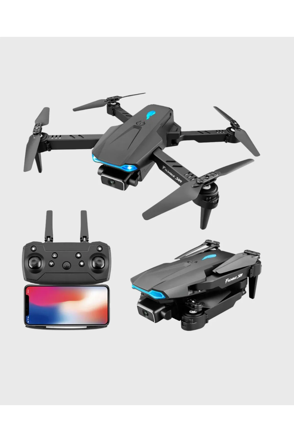 4K Kamera Özellikli Katlanabilir Drone Wi-Fi ve Yükseklik Sabitle