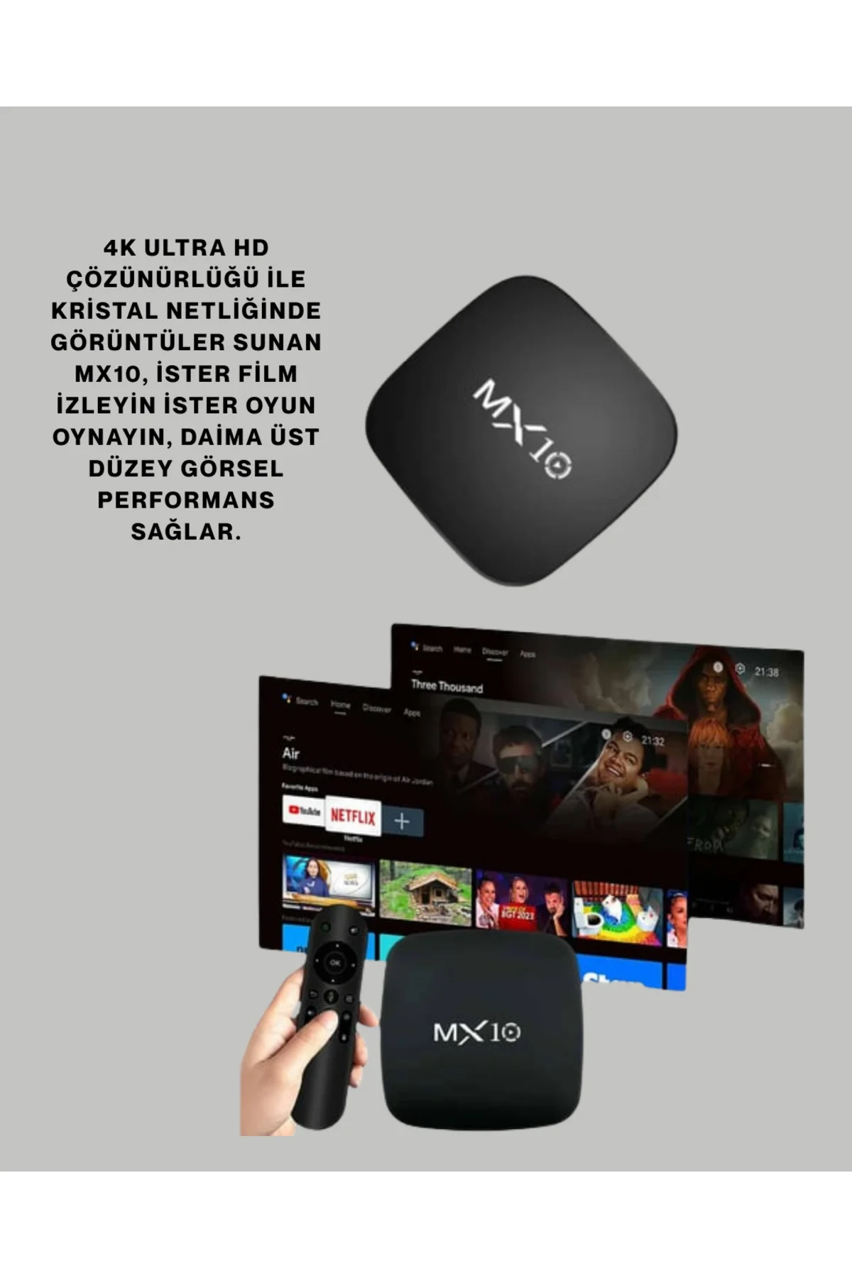 4K Medya Kutusu HDMI-USB Bağlantılı Android TV Çözümü - Lisinya