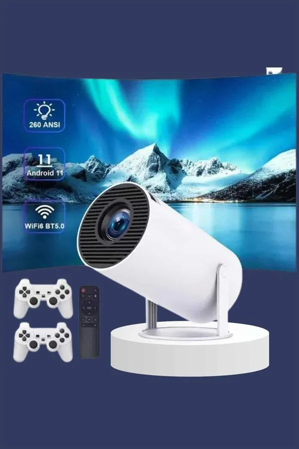 4K Projeksiyon Cihazı Taşınabilir Oyun Konsolu ve Sinema Deneyimi