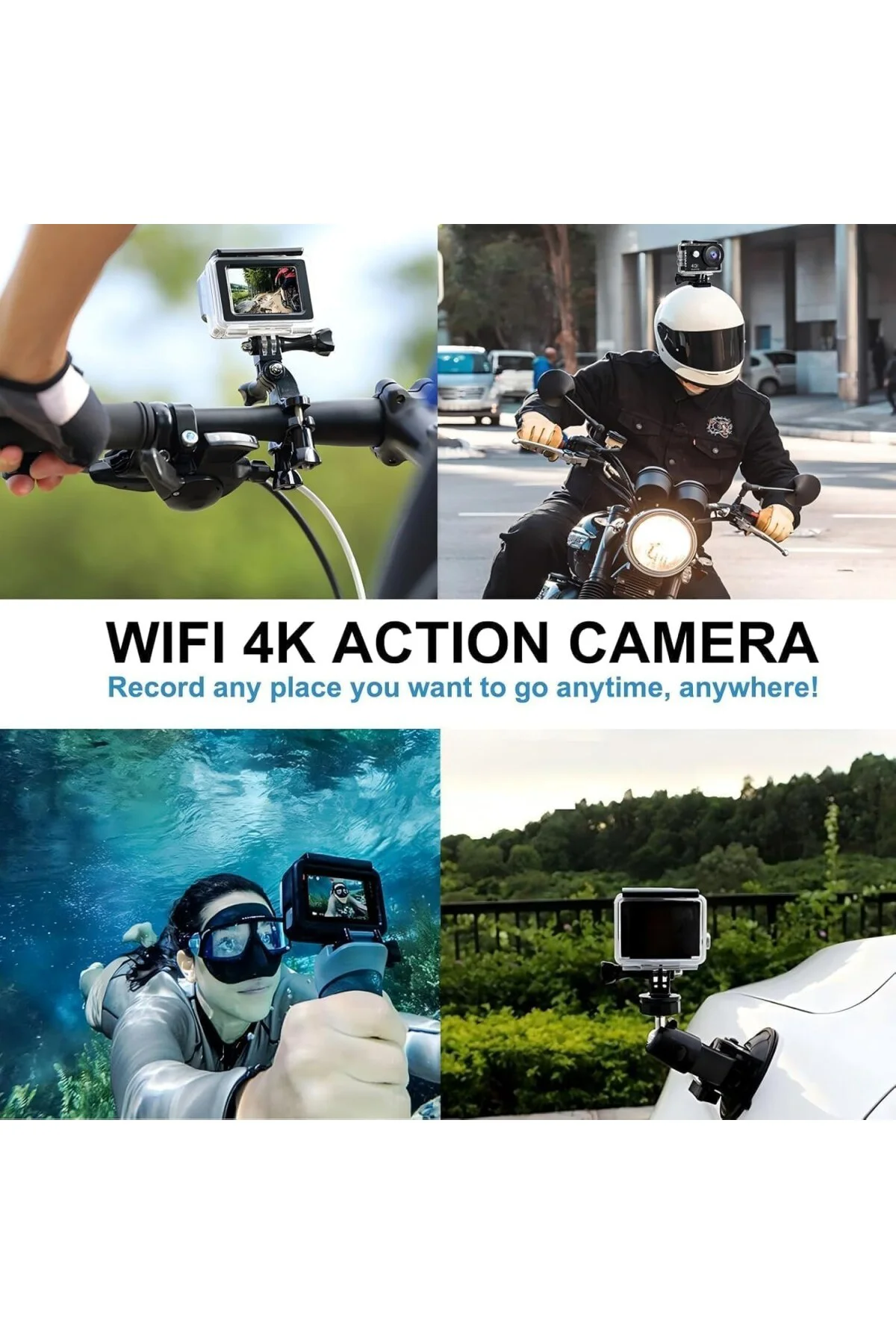 4K Su Geçirmez Wi-Fi Aksiyon Kamerası 4K Su Geçirmez Wi-Fi Aksiyon Kamerası