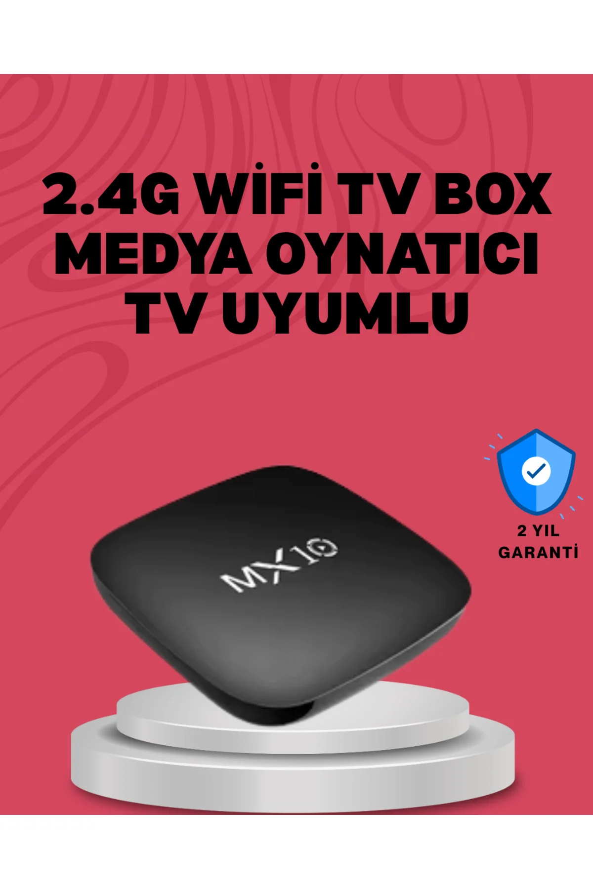 4K UHD Android Medya Oynatıcı 8 GB Hafıza 2 GB RAM Wi-Fi Destekli