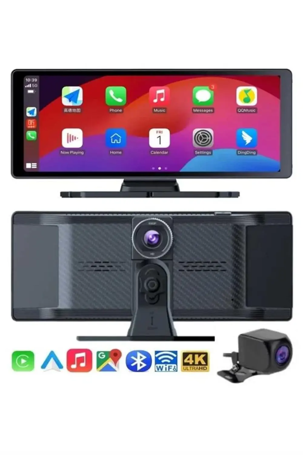 4K Ultra Araç İçi Ön ve Arka Kameralı Ekran HD 2 Kameralı Torpido